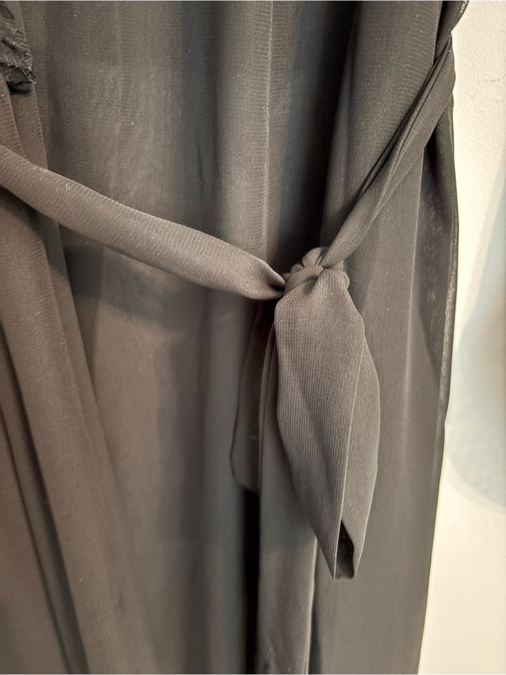 Flora Black Chiffon Sequin Bead trimmed robe - Picture 5 of 9